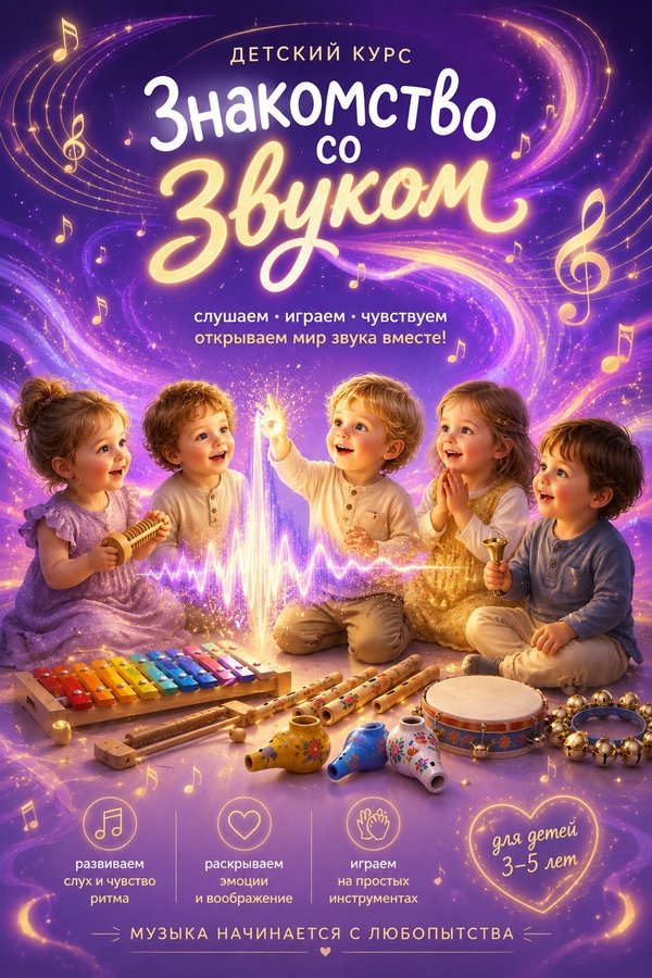 Курс «Знакомство со Звуком» для детей 3–5 лет